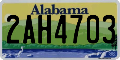AL license plate 2AH4703