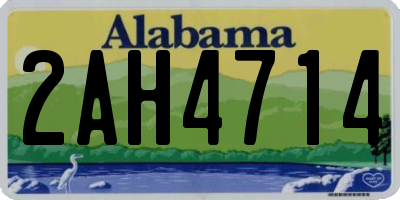 AL license plate 2AH4714