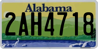 AL license plate 2AH4718