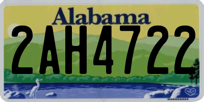 AL license plate 2AH4722
