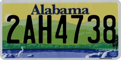 AL license plate 2AH4738