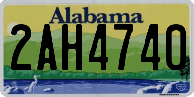 AL license plate 2AH4740