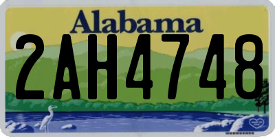 AL license plate 2AH4748