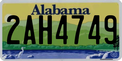 AL license plate 2AH4749