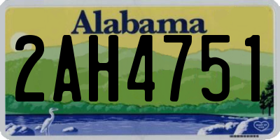 AL license plate 2AH4751