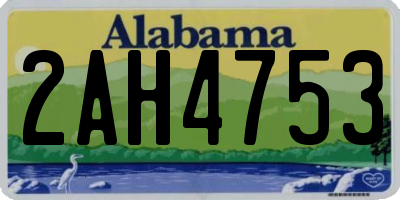 AL license plate 2AH4753
