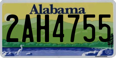 AL license plate 2AH4755