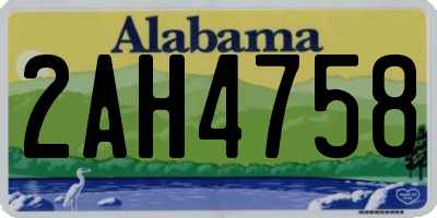 AL license plate 2AH4758