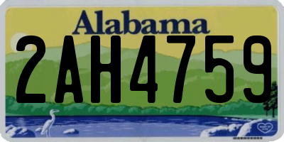 AL license plate 2AH4759