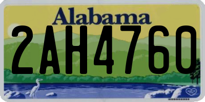AL license plate 2AH4760