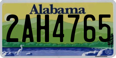 AL license plate 2AH4765