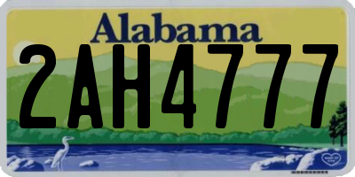 AL license plate 2AH4777