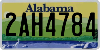 AL license plate 2AH4784