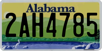 AL license plate 2AH4785