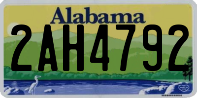 AL license plate 2AH4792