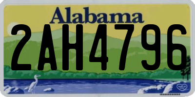 AL license plate 2AH4796
