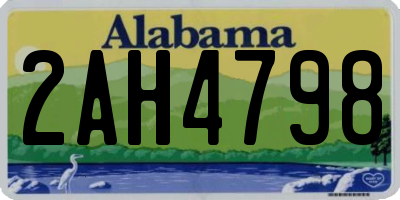 AL license plate 2AH4798
