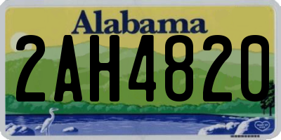 AL license plate 2AH4820