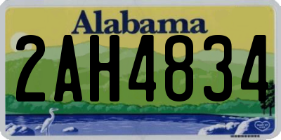 AL license plate 2AH4834