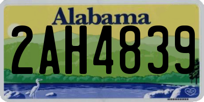 AL license plate 2AH4839