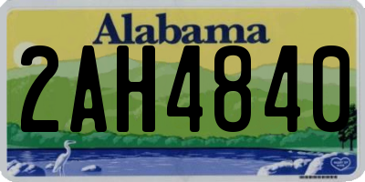 AL license plate 2AH4840