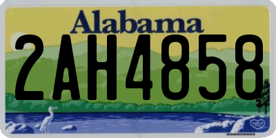 AL license plate 2AH4858
