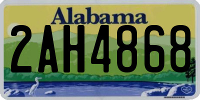 AL license plate 2AH4868