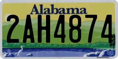 AL license plate 2AH4874