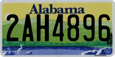 AL license plate 2AH4896