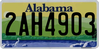 AL license plate 2AH4903