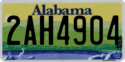 AL license plate 2AH4904