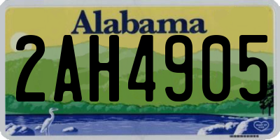 AL license plate 2AH4905