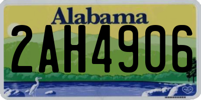 AL license plate 2AH4906