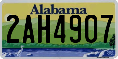 AL license plate 2AH4907