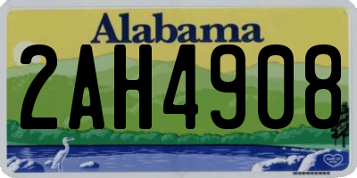 AL license plate 2AH4908