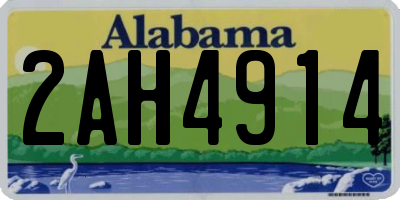 AL license plate 2AH4914