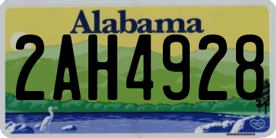 AL license plate 2AH4928