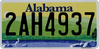 AL license plate 2AH4937