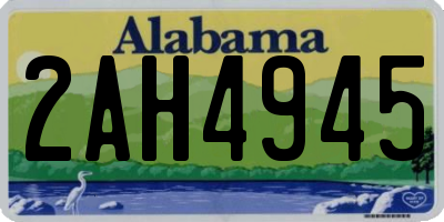 AL license plate 2AH4945