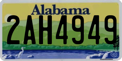 AL license plate 2AH4949