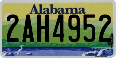 AL license plate 2AH4952