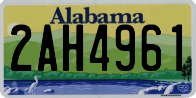 AL license plate 2AH4961