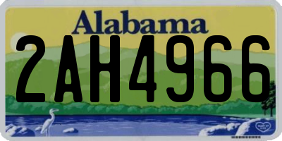 AL license plate 2AH4966