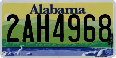 AL license plate 2AH4968