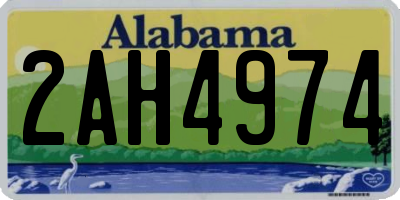 AL license plate 2AH4974