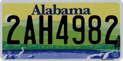 AL license plate 2AH4982