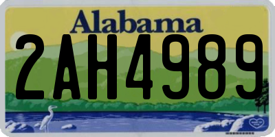 AL license plate 2AH4989