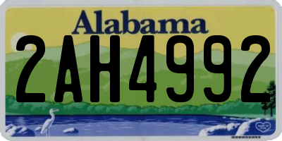 AL license plate 2AH4992