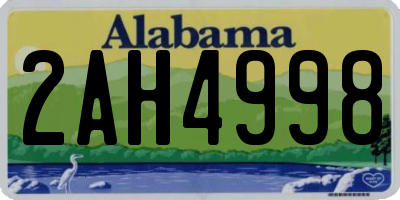 AL license plate 2AH4998