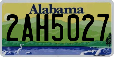 AL license plate 2AH5027